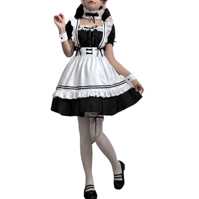 Traje Blanco y Negro para Mujer Talla Grande Loli Lolita - Image 7