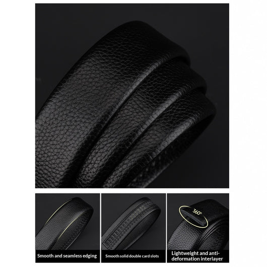 Cinturón de Cuero Genuino con Hebilla Automática para Hombre Ejecutivo - Image 3