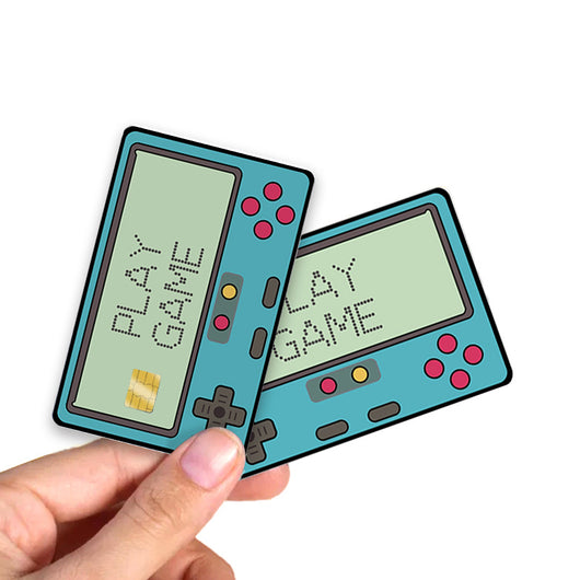 Anime cityscape credit card sticker with vibrant pink, purple, and blue hues, showing buildings and power lines. - Image 41
