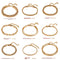 Retro Artistic Trendy Mens Minimalist Titanium Steel Bracelet Dorado C626519