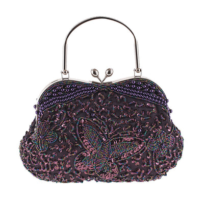 Bolso de Noche Artesanal con Bordado de Cuentas Estilo Clásico - Image 10