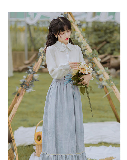 Conjunto Dos Piezas Rejuvenecedor: Blusa Elegante + Falda Media - Image 12