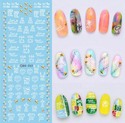 Kit Completo de Adhesivo para Uñas con Herramientas de Joyería y Stickers de Letras - Image 10