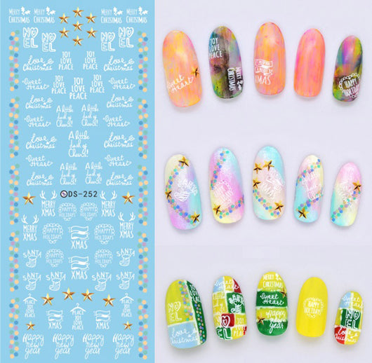 Kit Completo de Adhesivo para Uñas con Herramientas de Joyería y Stickers de Letras - Image 10
