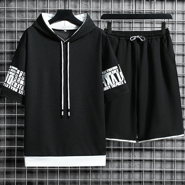 Sudadera Holgada Manga Corta con Capucha para Adolescentes - Image 3