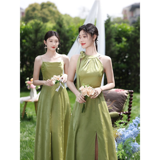 Vestido de Dama de Honor Verde Estilo Nacional - Image 2