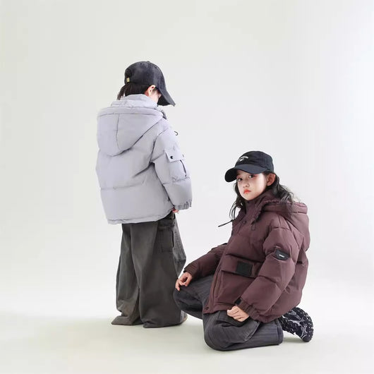 Abrigo Cálido Infantil con Plumón de Pato Blanco para Niños Invierno - Image 3