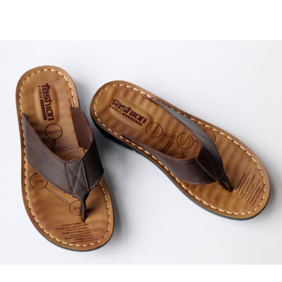 Sandalias de Cuero Genuino para Hombre - Chanclas Cómodas de Verano - Image 3