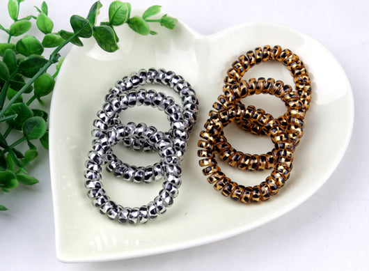 Elástico para Cabello Estampado Leopardo con Cordón Telefónico - Image 13