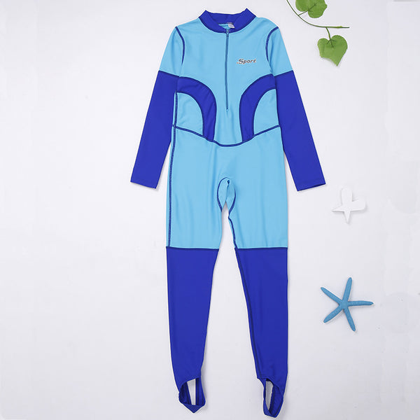 Traje de Baño Infantil de Manga Larga con Protección Solar y Secado Rápido