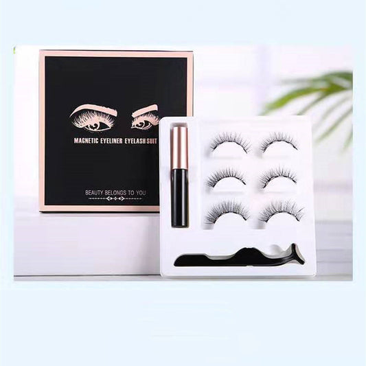 Set de Pestañas Magnéticas con Delineador Magnético - Efecto Natural y Voluminoso