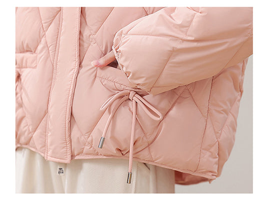 Abrigo de Patchwork con Cuello de Piel y Contraste de Colores - Image 17