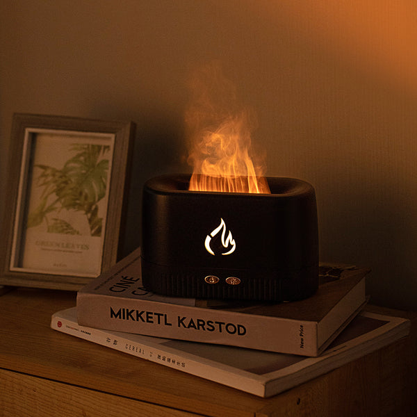Difusor de Aroma con Efecto Llama - Humidificador Silencioso para el Hogar
