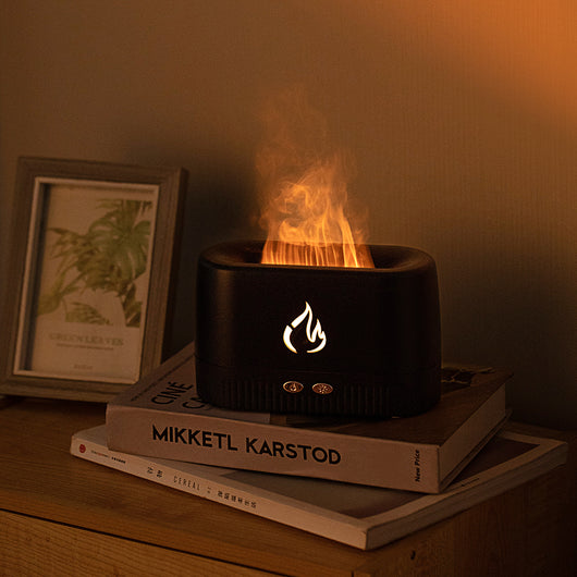 Difusor de Aroma con Efecto Llama - Humidificador Silencioso para el Hogar