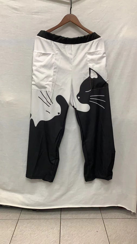 Pantalones Anchos con Cintura Elástica Estampados para Casa - Image 5
