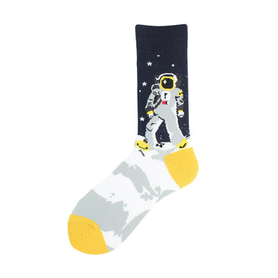 Calcetines de Algodón Estilo Universo Alien para Hombre - Image 19