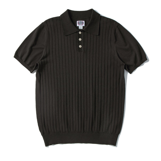 Polo de Seda Mulberry Italiano Premium Hombre - Cuello Solapa Retro Americano Rayas Tejidas - Image 10