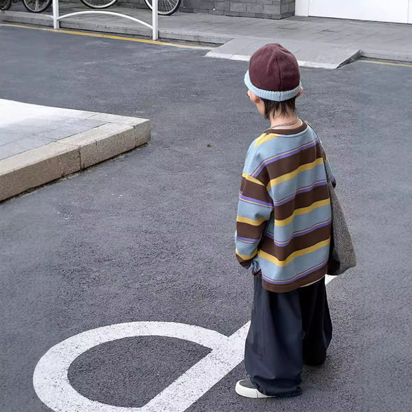Playera Holgada a Rayas para Niños