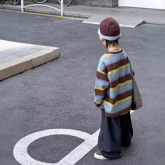 Playera Holgada a Rayas para Niños