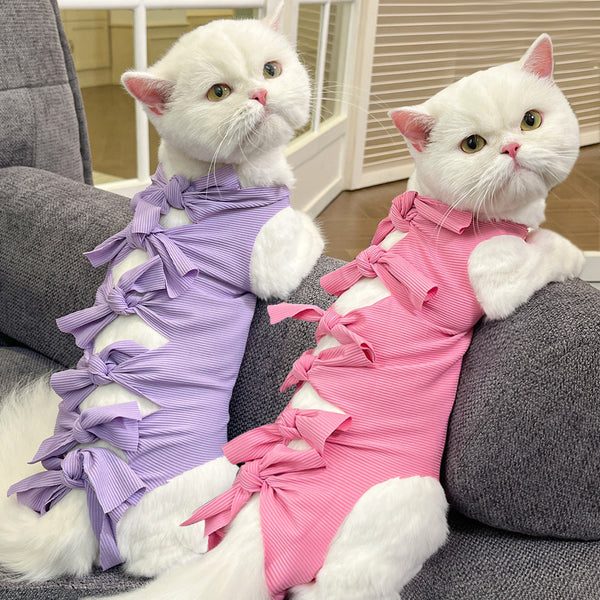 Pijama Quirúrgico para Gatos con Cierre de Cordones - Recuperación Post-operatoria