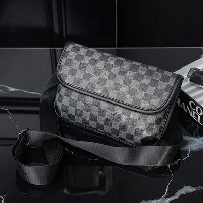 Bolso de Hombro Cuadros Piel Auténtica Estilo Urbano - Image 29