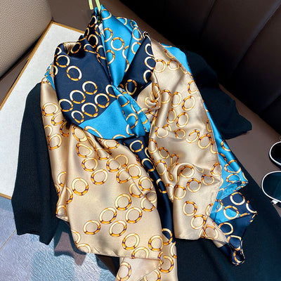 Pañuelo de Seda Satinada Versión Coreana - Bufanda Elegante para Mujer - Image 16