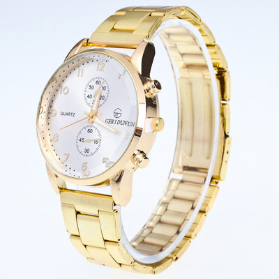 Reloj de Pulsera Dorado con Correa Dual y Movimiento de Cuarzo - Image 4