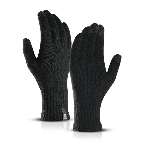 Guantes de Punto Térmicos con Pantalla Táctil, Forro de Terciopelo y Lana Gruesa Impermeable al Frío - Image 6
