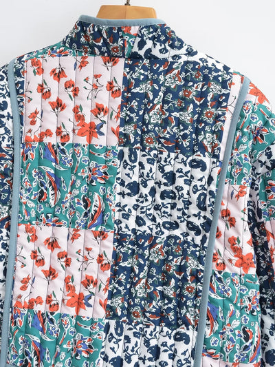 Abrigo Acolchado Suelto Estampado para Mujer - Comodidad y Estilo - Image 12