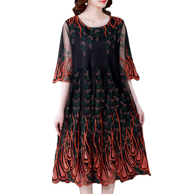 Falda Elegante con Malla Bordada: Efecto Reductor y Estilo Sofisticado - Image 10