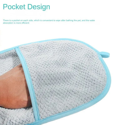 Toalla Absorbente para Mascotas con Guantes de Microfibra Secado Rápido - Image 10