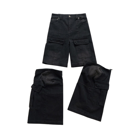 Overol Denim Vintage Desgastado con Bolsillos Múltiples y Doble Uso - Image 22