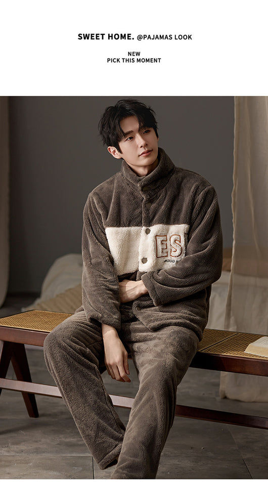 Pijama Talla Grande para Hombre de Manga Larga Cálido y Cómodo - Image 14