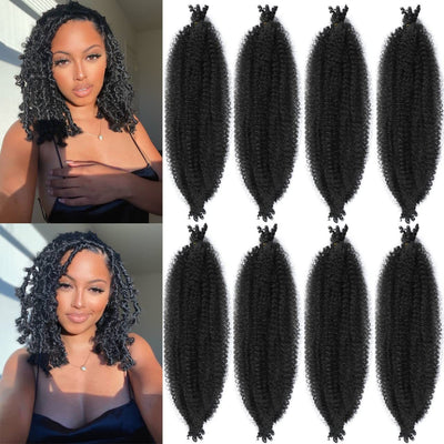 Peluca Crochet Afro Rizado con Cabello Sintético - Trenzas y Dreadlocks - Image 4