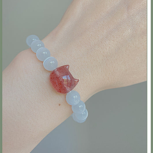 Pulsera Ojo de Gato Perla Blanca para Mujer - Image 4