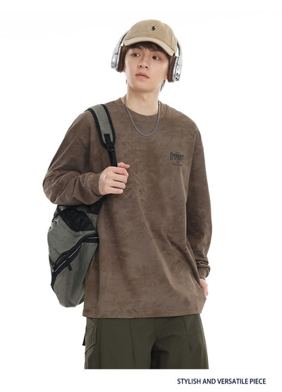 Playera Oversized Manga Larga Tie-Dye Retro Estilo Vintage - Image 12