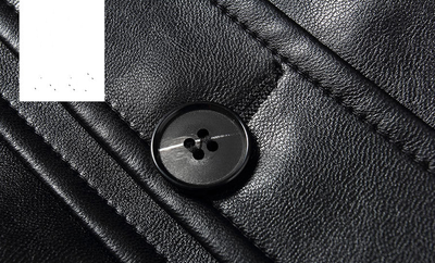 Abrigo de Cuero PU con Cuello de Piel para Hombre Maduro - Image 16