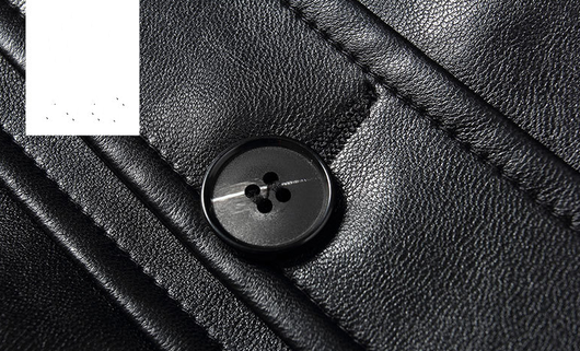 Abrigo de Cuero PU con Cuello de Piel para Hombre Maduro - Image 16