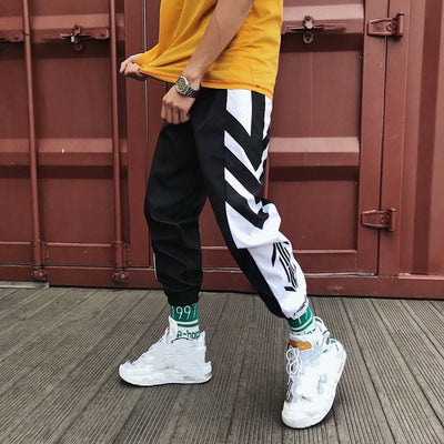 Pantalones Casuales Hombre Colorblock Sueltos Versátiles - Image 8