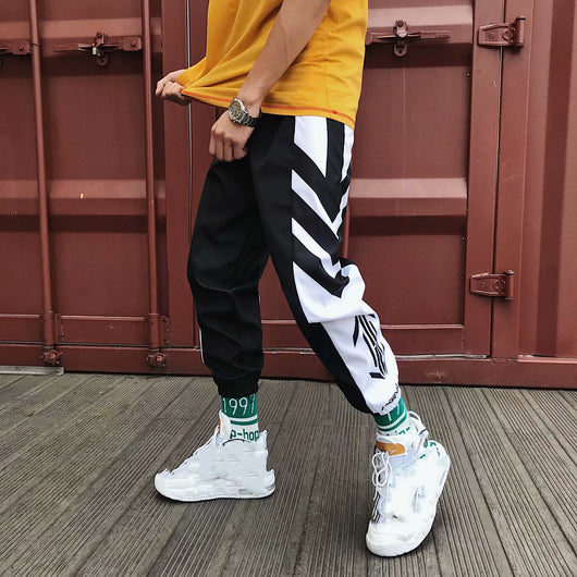 Pantalones Casuales Hombre Colorblock Sueltos Versátiles - Image 8