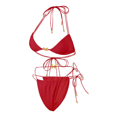 Traje de Baño Triangular con Cordón Elástico y Diseño Mariposa para Mujer - Image 17