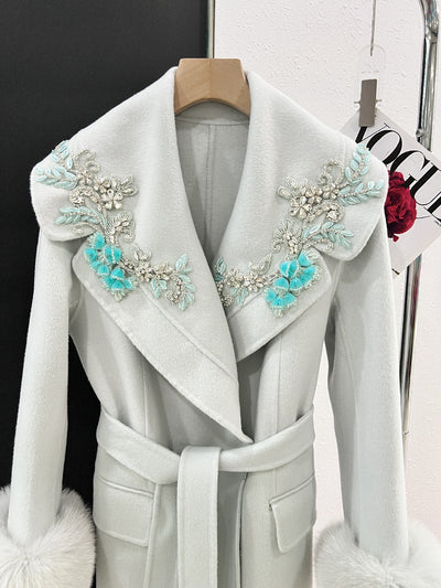 Abrigo Reversible de Lana y Cachemira para Invierno - Largo Elegante para Mujer - Image 11