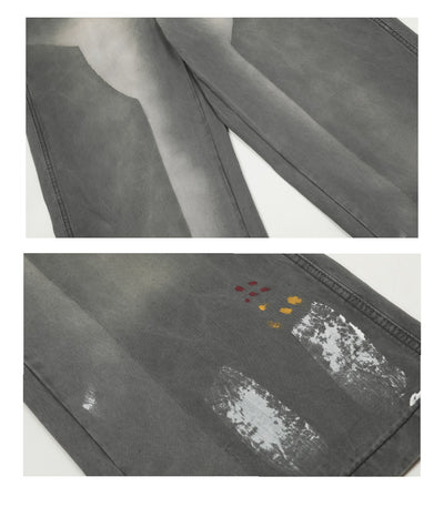 Pantalones Cargo Rectos Estilo Retro con Detalles de Tinta Desteñida - Image 3