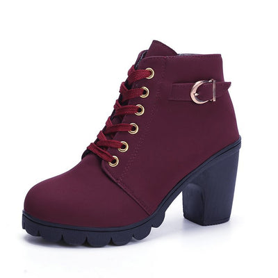 Botas Tobilleras con Tacón Cuadrado y Hebilla para Mujer - Image 6