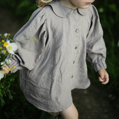 Blusa Princesa Niña Cuello Muñeca Algodón y Lino - Image 2