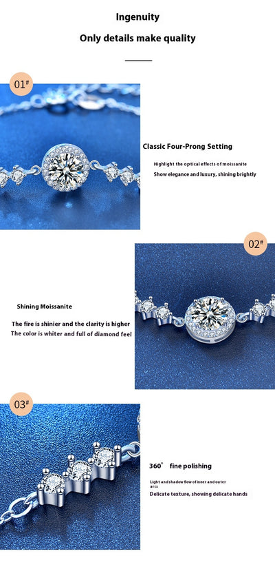 Pulsera de Moissanita Estrellada Minimalista para Mujer - Image 13