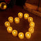 Set de 12 Velas LED sin Llama con Efecto Parpadeante para Confesionarios
