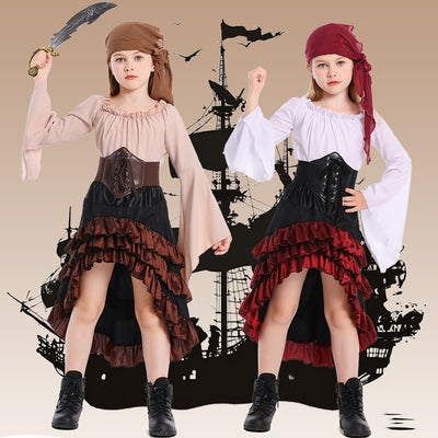 Vestido Halloween Asimétrico con Volantes y Cintura Alta