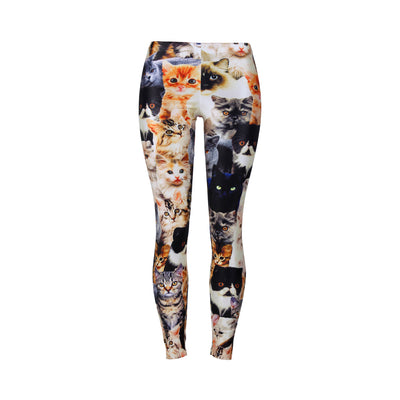 Leggins Estampado Digital Gato Pantalones Ajustadores para Mujer - Image 6