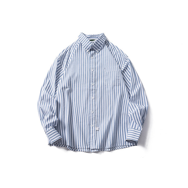 Camisa Holgada de Cuadros para Hombre con Solapas y Mangas Largas